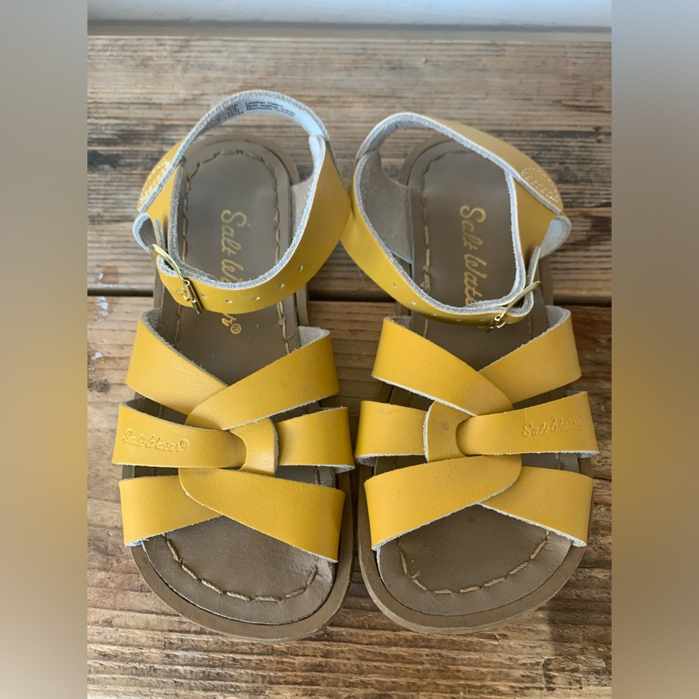 Kids Yellow Saltwater Sandals